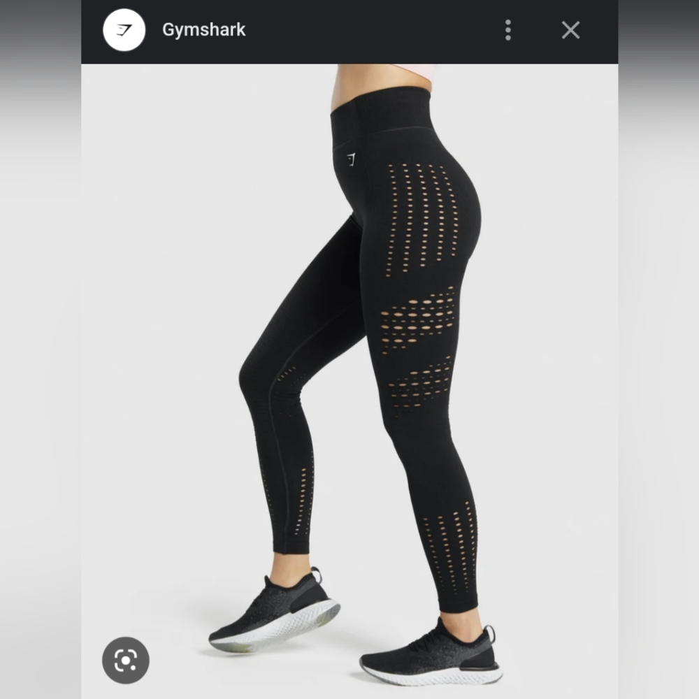 Gymshark Glow Seamless Tights - Black size medium